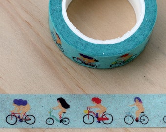 Naked cycling ladies washi tape