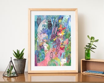 Forest tea kiosk print