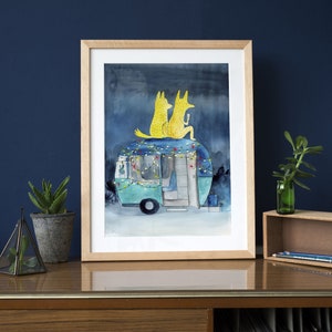 Camping Dingo A3 print