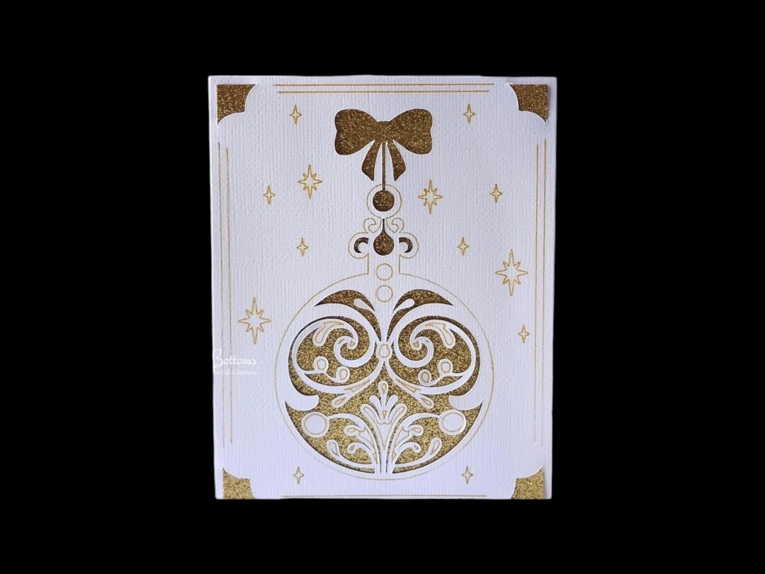 Luxurious Golden Ornament With Glitter Background Card; Beautiful ...