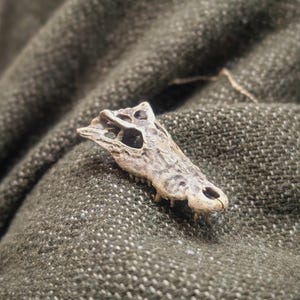 Miniature Alligator Skull Hair clips