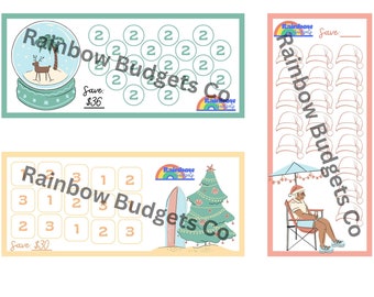 Christmas in Hawaii Mini Savings Challenges - Printable PDF