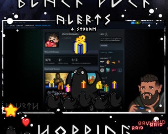 Animated Black Duck Stream Alert Pack – 10 Alerts for Twitch, Kick & YouTube