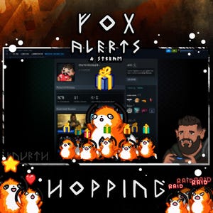Animated Fox Stream Alert Pack – 10 Alerts for Twitch, Kick & YouTube