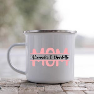 Ceramic mug with name – Personalized MOM enamel mug, Mother&#39;s Day gift, gift idea for mom for Mother&#39;s Day, Personalized