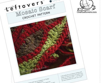Crochet Mosaic Scarf | Extra Long & Regular Sizes | PDF Download