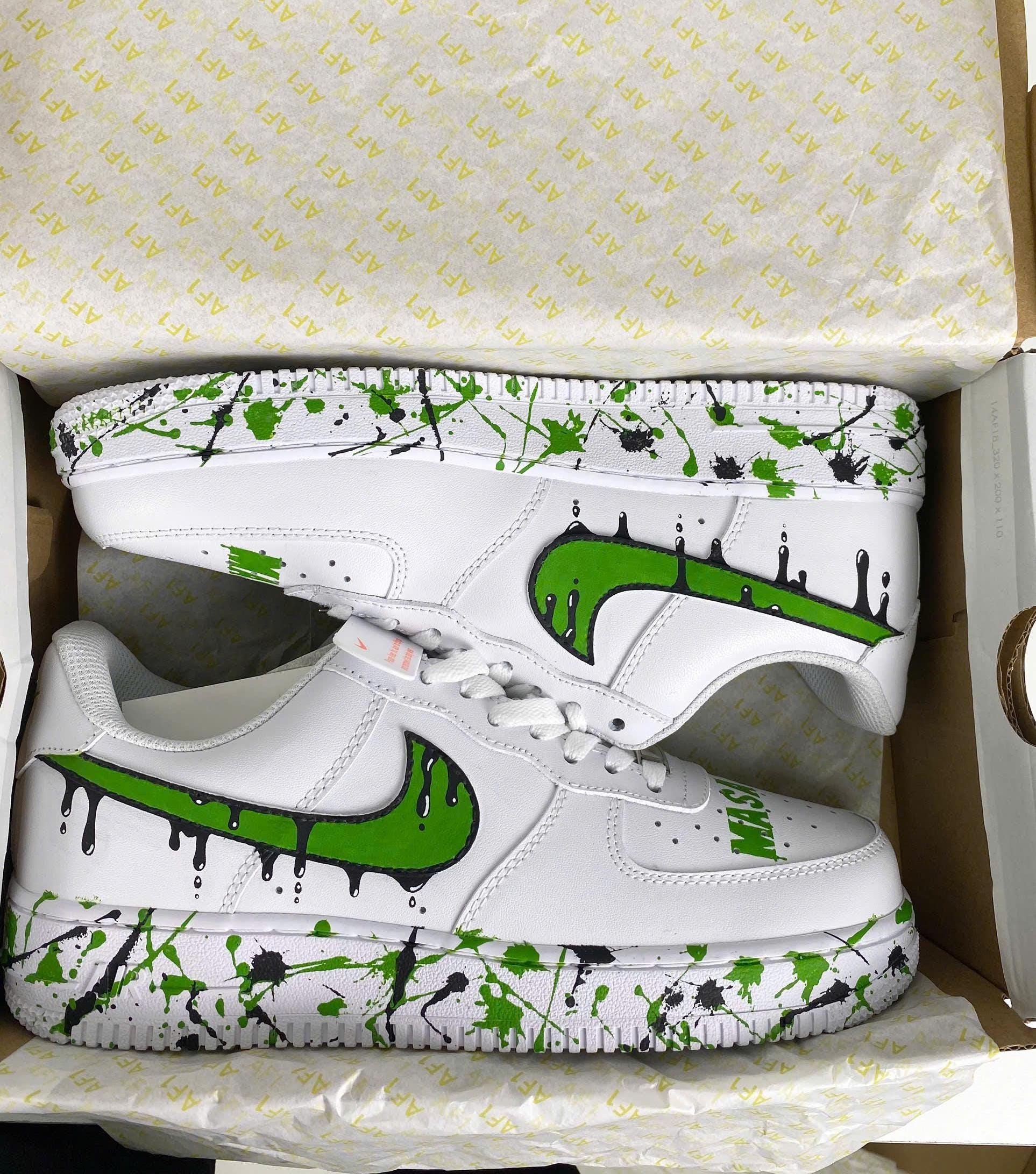 Nike Air Force 1 ドリップペイント Nike Drip Airforce 1 - Etsy