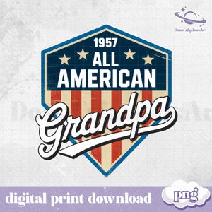 All American Grandpa PNG, 4th of July PNG, 4th of July Shirt for Men, American Dad Gift, America Shirts for Men