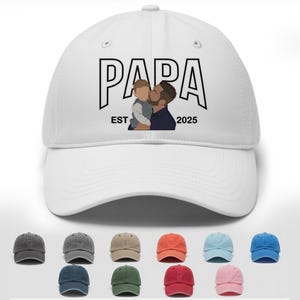 Personlized Papa Est 2025 Snapback Hat | Papa Hat, Papa Gift, New Grandpa Gift, Custom Papa Hat, Baby Announcement Gift, Father's Day Gift