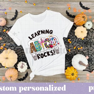 Learning ABCD Rocks Sublimation Png, School Life, School Vibes, First ...