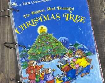 The Biggest, Most Beautiful Christmas Tree Little Golden Book Junk Journal