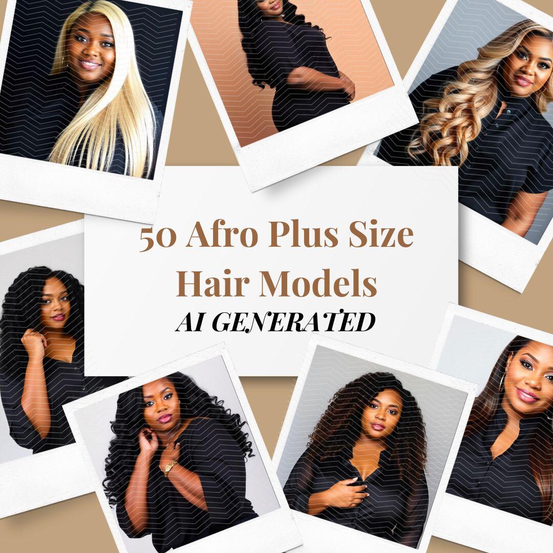 50 Afro Plus Size Hair Model Stock Photos, AI Generated (digital ...