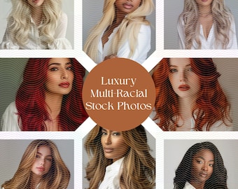 Multi-Racial Hair & Beauty Stock Photos, AI Generated (60 Images)