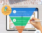 1-2-3 Funnel Down Planning System | UNDATED | Digital Planner | ADHD Planner | Executive Dysfunction | iPad | Goodnotes