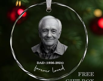 Personalized Memorial Glass Ornament: Gem-Cut Christmas Decoration
