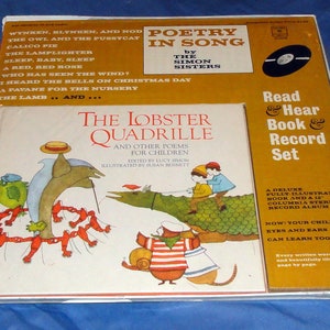 Poetry in Song RARE Book w Lp record album Simon Sisters 1969 Original Children&#39;s Read Hear Set