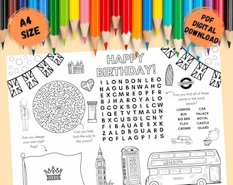 A4 Construction Activity Sheet Printable PDF Digital Download - Etsy