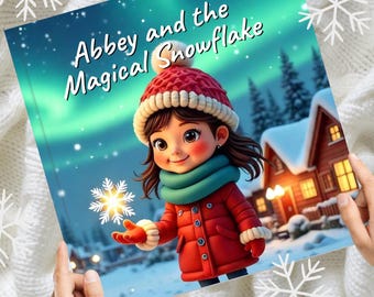 Personalisiertes Weihnachtsbuch für Mädchen | Name & Stadt | Magische Schneeflocken-Geschichte | Bilderbuch Geschenk
