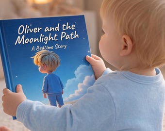 Personalised Bedtime Story Book for Boys – Custom Name & Dedication – Blonde Boy Character