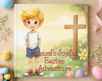 Personalised Christian Easter Adventure Book for Boys | Faith Based Kids Story (Hardback)