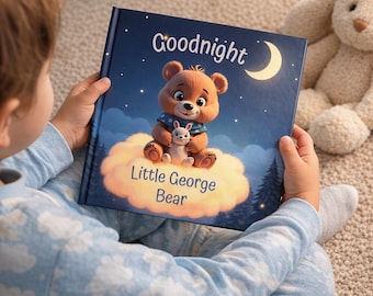 Personalized Goodnight Bear Book | Custom Bedtime Story Keepsake