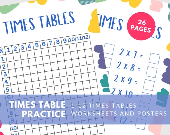 Multiplication Times Tables SVG and PDF- School Bus Math Cut File and ...
