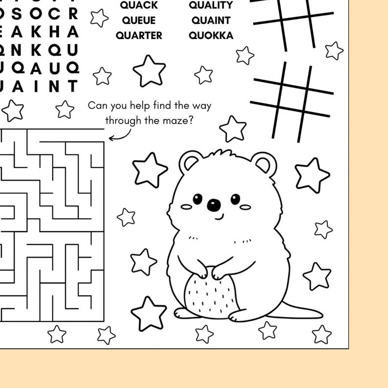 A4 Letter Q Alphabet Birthday Activity Sheet - Fun Printable PDF for ...