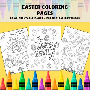 Easter Coloring Pages: Kids Printable Activity Sheets (A4 PDF)