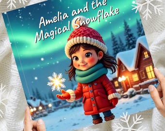 Personalisiertes Weihnachtsgeschichtenbuch | Magische Schneeflockengeschichte | Erinnerungsstück | Englisch (UK & US)