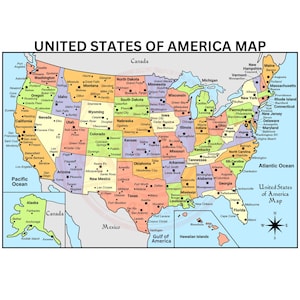 2025 USA KARTE - Golf von Amerika
