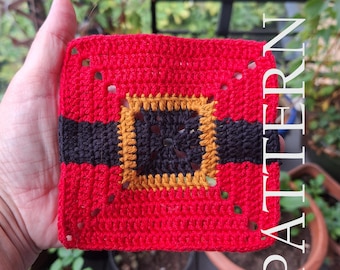 Santa Claus granny square Christmas crochet pattern