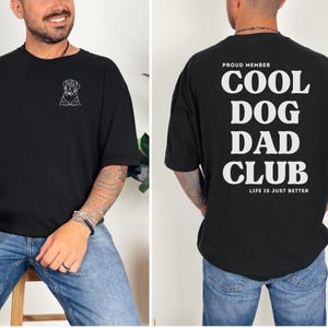 Custom Dog Dad Club-shirt, retro T-shirt, hondenliefhebbercadeau