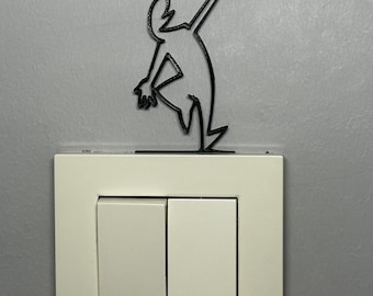Dancing La Linea Figure: 3D Wall Art, Recycled PLA Decor