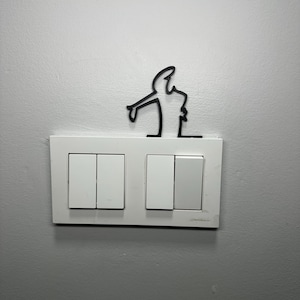 La Linea Figure &quot;Upset&quot; Wall Art Wall Decor / Stick Figures / Wall 3D Figures / Different Colors / Up to 20 cm / Gifts / Wall Decor