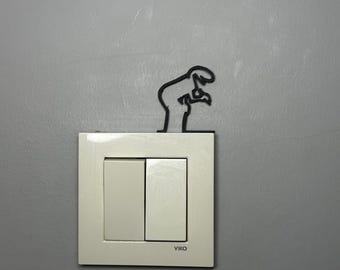 La Linea Figure Wall Decor, 3D Printed Stick Figure Art
