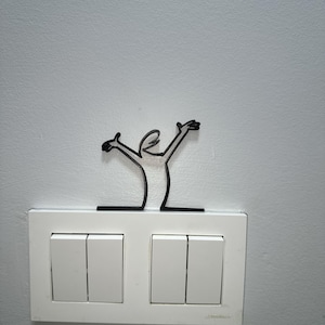 La Linea Figure &quot;Happy&quot; Wall Art Wall Decor / Stick Figures / Wall 3D Figures / Different Colors / Up to 20 cm / Gift / Wall Decor Gift
