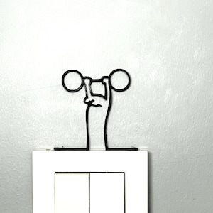 La Linea Figure &quot;Barbell&quot; Wall Art Wall Decor / Stick Figures / Wall 3D Figures / Different Colors / Up to 20 cm / Gifts / Wall Decor Gifts