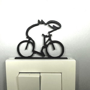 La Linea Figure &quot;Cycling&quot; Wall Art Wall Decor / Stick Figures / Wall 3D Figures / Different Colors / Up to 20 cm / Gifts / Wall Decor Gifts