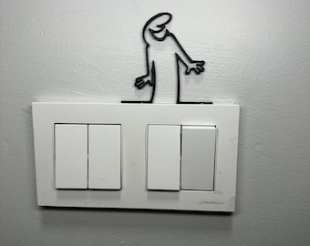La Linea "Laughing" Figure Wall Decor, Recycled PLA 3D Print
