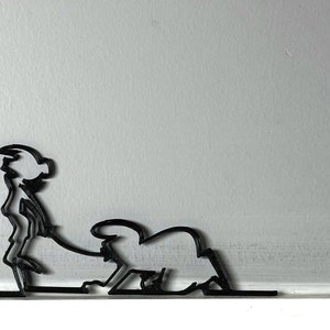 La Linea Figure &quot;Crawling&quot; Wall Art Wall Decor / Stick Figures / Wall 3D Figures / Different Colors / Up to 20 cm / Gifts / Wall Decor Gifts