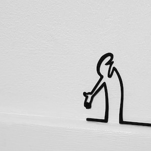 La Linea Figure &quot;Complaining&quot; Wall Art Wall Decor / Stick Figures / Wall 3D Figures / Different Colors / Up to 20 cm / Gifts / Wall Decor
