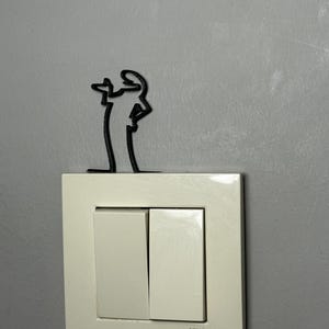 La Linea Figur "Großzügig" Wand Kunst Wand-Dekor / Stick Figuren / Wand 3D Figuren / Verschiedene Farben / bis 20 cm / Geschenk / Wand-Dekor-Geschenk