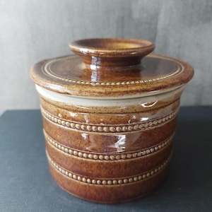 Vintage French | Butter Keeper | Ceramic Butter Dish | Rustic Glaze |  Beurrier Crock | Rustic Kitchen Decor | Stoneware Butter Storage |