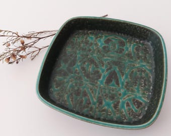 Beautiful Emerald Green | Vintage Royal Copenhagen | Baca | Bowl | Tray | Dish | Nils Thorsson | 1960s | Fajance | Danish Collectible |