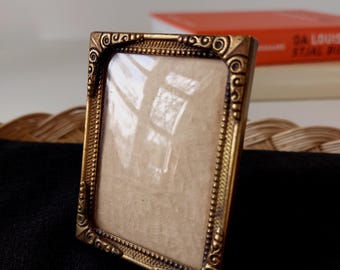 Vintage Danish | Small Photo Frame | Picture Frame | 1940s | Convex Glass |
