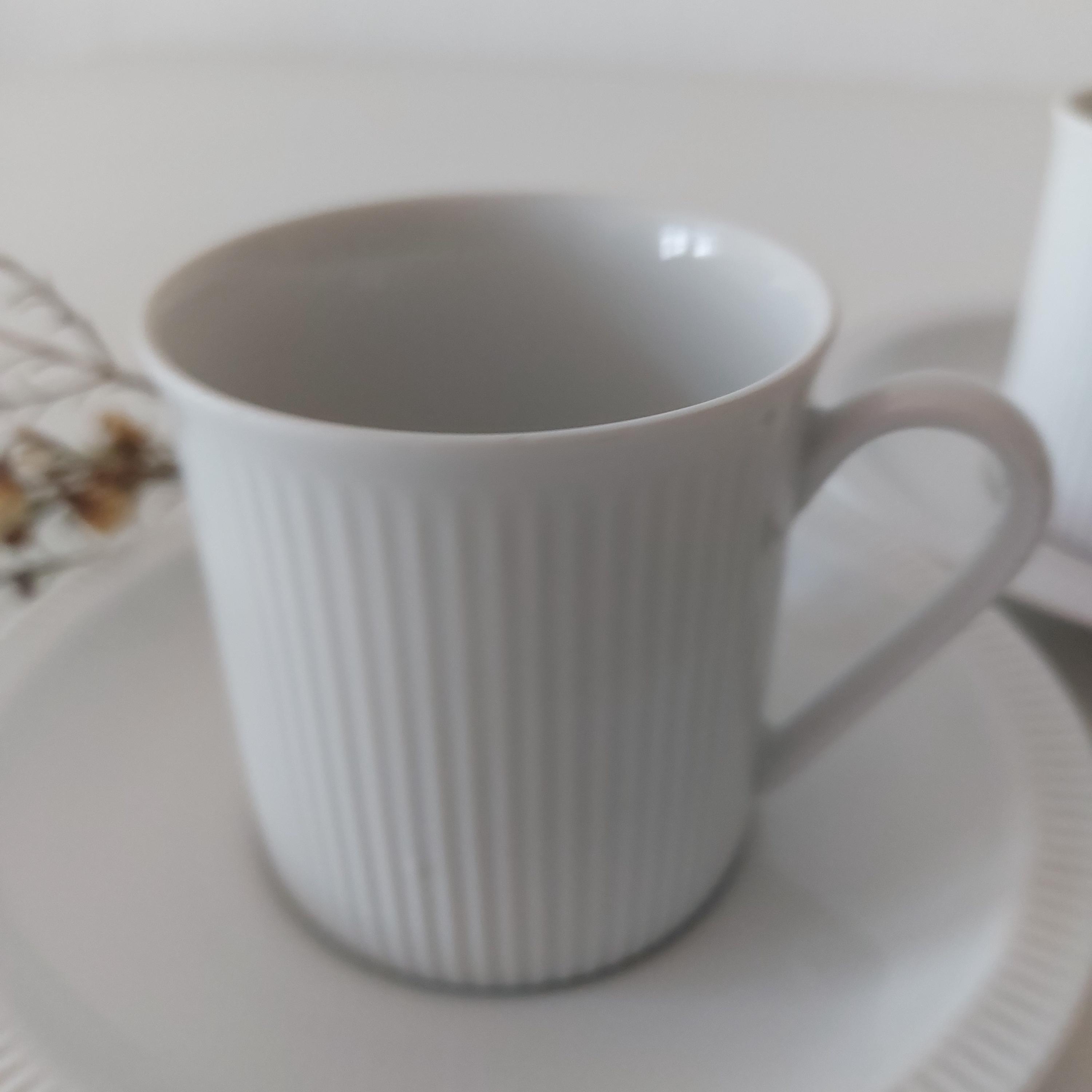 Vintage Arzberg Secunda Athena Coffee Tea Duo: Bauhaus White