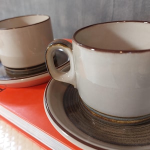 Vintage Danish | Bing and Grondahl | Peru | Tea or Coffee Duo | Set of 2 | Mid Century Modern | Quistgaard | 70s | IHQ Table | Scandinavian