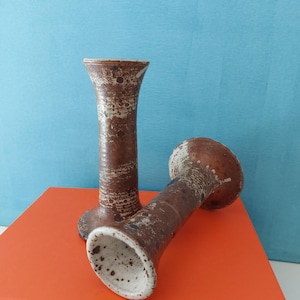 Vintage Ting Keramik | Følle Denmark | Candle Holder | Set of 2 | Candle Stick Holder | 70s | Danish Modern | Scandinavian Ceramic |