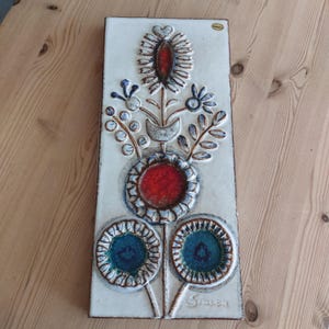 Vintage Søholm Denmark | Wall Relief | Wall Plate | Joseph Simon | 1960s | Danish Mid Century | Mid Centry Modern | Large Wall Plaque |