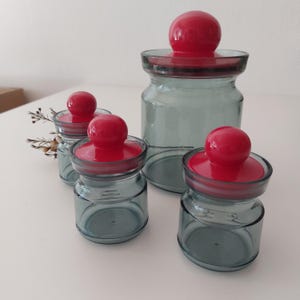 Retro | Vintage | Plastic Kitchen Jars | Container Set of 4 | 1970s | Retro Kitchen | Kitchen Storage |